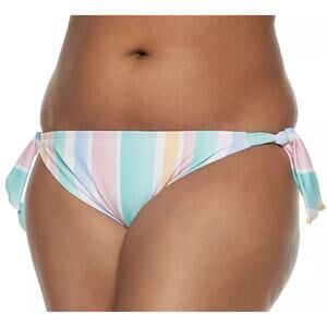 Juniors' Plus Size SO Surf Stripe Hipster Swim Bottoms 1X